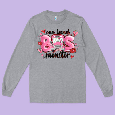 One Loved Bus Monitor Long Sleeve Tee Designed By Maliassmallbusiness