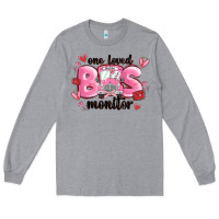 Heather Grey one loved bus monitor Long Sleeve Tee - MaliasSmallBusiness