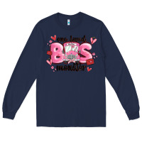 Navy one loved bus monitor Long Sleeve Tee - MaliasSmallBusiness