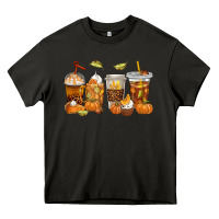 Asphalt Fall Coffee Cups Heavy Core Tee - texasbilliewilder