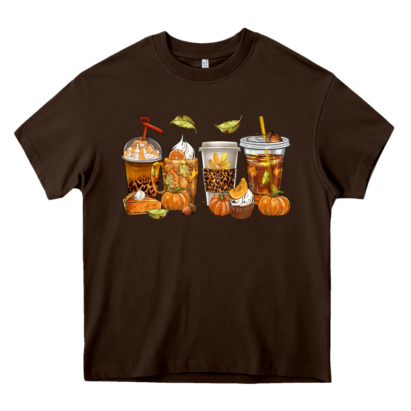 Fall Coffee Cups Heavy Core Tee by texasbilliewilder | Teevron