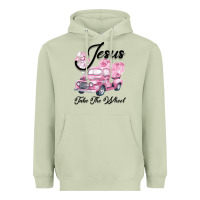 Matcha Leopard Floral Pink Car Jesus Take The Wheel Heavyweight Hoodie - Bettercallsaul