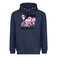 Navy Leopard Floral Pink Car Jesus Take The Wheel Heavyweight Hoodie - Bettercallsaul