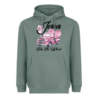 Sage Leopard Floral Pink Car Jesus Take The Wheel Heavyweight Hoodie - Bettercallsaul