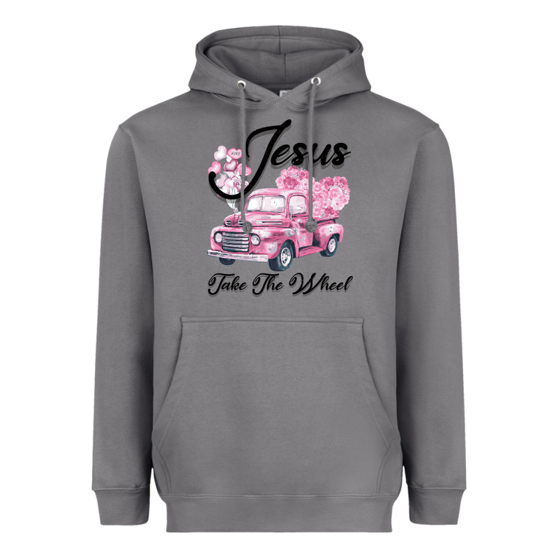 Leopard Floral Pink Car Jesus Take The Wheel Heavyweight Hoodie by Bettercallsaul | Teevron