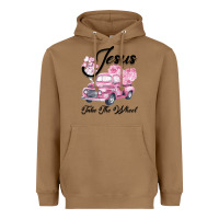 Toasted Coconut Leopard Floral Pink Car Jesus Take The Wheel Heavyweight Hoodie - Bettercallsaul