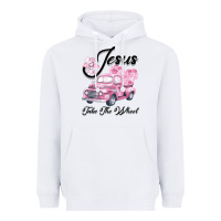 White Leopard Floral Pink Car Jesus Take The Wheel Heavyweight Hoodie - Bettercallsaul
