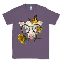 Lavender charolais calf with sunflowers and butterfly Classic Tee - LillyAllenDesigns