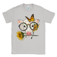 Moon Dust charolais calf with sunflowers and butterfly Classic Tee - LillyAllenDesigns
