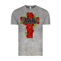 Cloud Rock faith floral cross Vintage Tee - NancyCooperArtShop