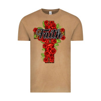Vintage Camel faith floral cross Vintage Tee - NancyCooperArtShop