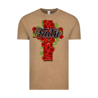 Vintage Coffee faith floral cross Vintage Tee - NancyCooperArtShop