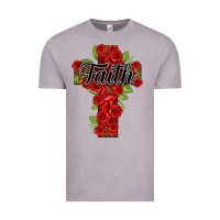 Vintage Zinc faith floral cross Vintage Tee - NancyCooperArtShop