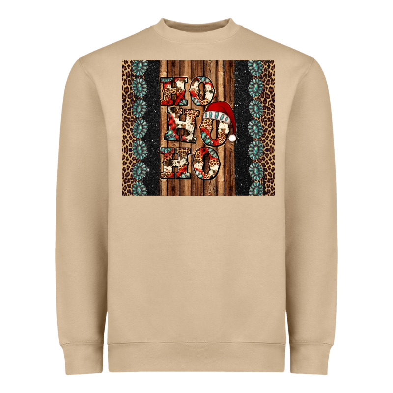 Ho Ho Ho Western Christmas Heavyweight Sweatshirt by Jasminsmagicworld | Teevron