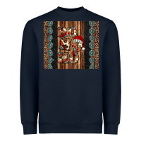 Navy ho ho ho western christmas Heavyweight Sweatshirt - Jasminsmagicworld