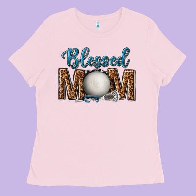 Western Blessed Mom With Lacrosse Ladies Tee Designed By Texasbilliewilder