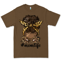 Cacao afro messy bun mom life Premium Tee - HRA Design Shop