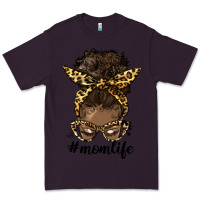 Plum afro messy bun mom life Premium Tee - HRA Design Shop