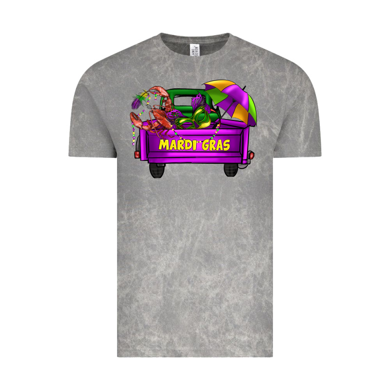 Mardi Grass Umbrella With Truck Vintage Tee by AdoDesignShop | Teevron
