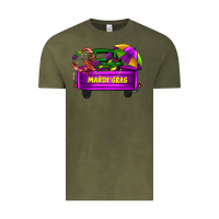 Vintage Olive mardi grass umbrella with truck Vintage Tee - AdoDesignShop