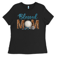 Black western blessed mom with lacrosse Ladies Tee - texasbilliewilder