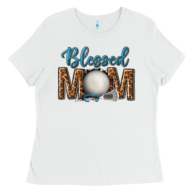 Western Blessed Mom With Lacrosse Ladies Tee by texasbilliewilder | Teevron