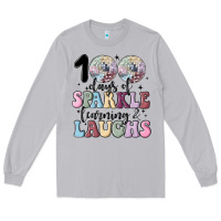 Moon Dust 100 days of sparkle learning and laugh faux sequin Long Sleeve Tee - MaliasSmallBusiness