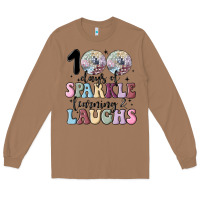 Toasted Coconut 100 days of sparkle learning and laugh faux sequin Long Sleeve Tee - MaliasSmallBusiness