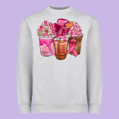 Breast Cancer Coffee Cups Heavyweight Sweatshirt Designed By Nancycooperartshop