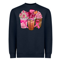 Navy breast cancer coffee cups Heavyweight Sweatshirt - NancyCooperArtShop