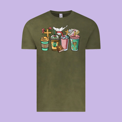 Faith Coffee Cups Vintage Tee Designed By Nancycooperartshop