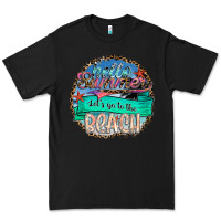 Black Hello Summer Let's Go To The Beach Premium Tee - SublimationCraftShop