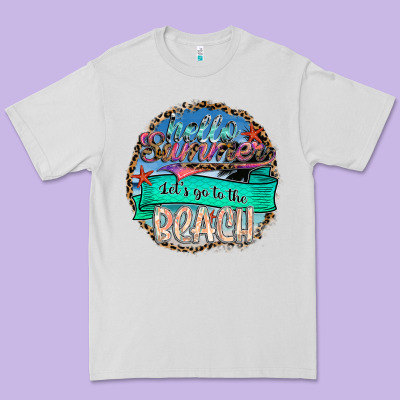 Hello Summer Let's Go To The Beach Premium Tee Designed By Sublimationcraftshop