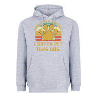 Heather Grey Hold My Drink I Gotta Pet This Dog Heavyweight Hoodie - Bettercallsaul
