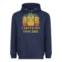 Navy Hold My Drink I Gotta Pet This Dog Heavyweight Hoodie - Bettercallsaul