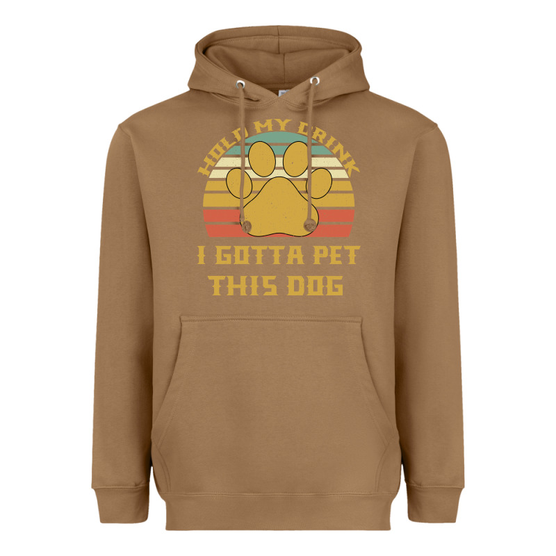 Hold My Drink I Gotta Pet This Dog Heavyweight Hoodie by Bettercallsaul | Teevron