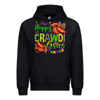 Black happy crawdi gras olivia Urban Hoodie - OliviaCreatesArt