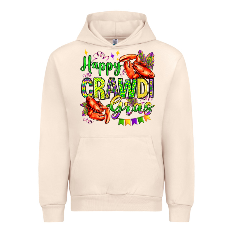 Happy Crawdi Gras Olivia Urban Hoodie by OliviaCreatesArt | Teevron