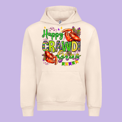 Happy Crawdi Gras Olivia Urban Hoodie Designed By Oliviacreatesart