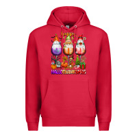 Cardinal Happy Hallothanksmas wine glasses and gnomes Premium Hoodie - texasbilliewilder