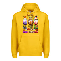 Lemon Happy Hallothanksmas wine glasses and gnomes Premium Hoodie - texasbilliewilder