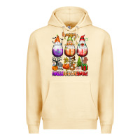 Pina Colada Happy Hallothanksmas wine glasses and gnomes Premium Hoodie - texasbilliewilder