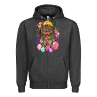 Charcoal Heather Rabbit And Carrot Easter Zipper Hoodie - BundleAndBundleShop