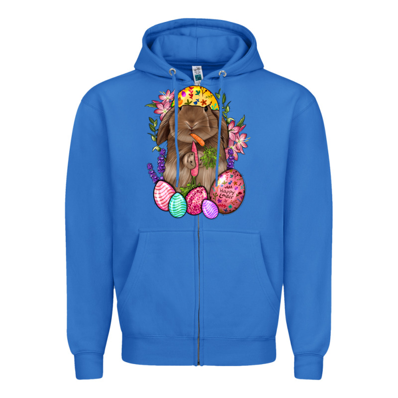 Rabbit And Carrot Easter Zipper Hoodie by BundleAndBundleShop | Teevron