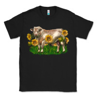 Black charolais bull with sunflowers Classic Tee - LillyAllenDesigns