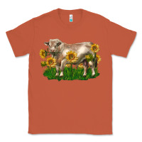 Copper charolais bull with sunflowers Classic Tee - LillyAllenDesigns