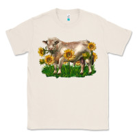 Natural charolais bull with sunflowers Classic Tee - LillyAllenDesigns