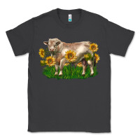 Smoke charolais bull with sunflowers Classic Tee - LillyAllenDesigns