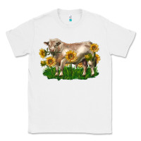 White charolais bull with sunflowers Classic Tee - LillyAllenDesigns