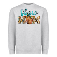 Heather Grey Western Show Mom Red Angus Heavyweight Sweatshirt - LillyAllenDesigns